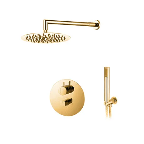 S. Hadjistyllis - Product, Shower System - KC080250INOX - gold matt