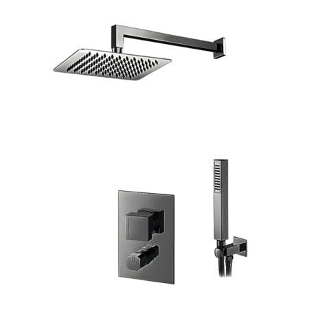 S. Hadjistyllis - Product, Shower System - KQ080250INOX - black matt